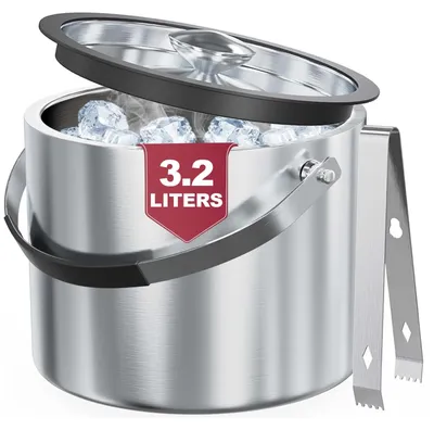 Eiswürfelbehälter 3,2 L doppelwandig isoliert mit Deckel
