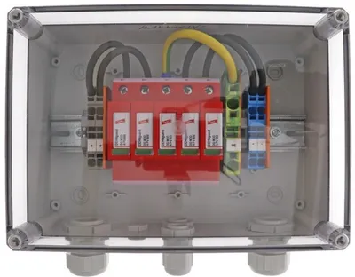 Produktbild von Dehn PV Überspannungsbox 2String 900921 im Gehäuse IP65