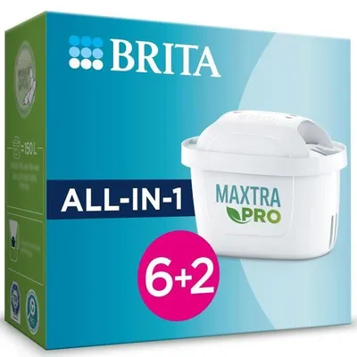 Produktbild von BRITA Kartusche - Maxtra Pro All-in-1 - 6+2er-Pack - Bis zu 1200 l gefiltertes Wasser