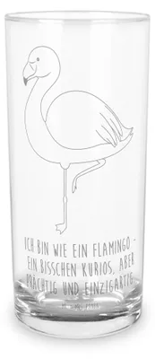 Produktbild von Mr. & Mrs. Panda Cocktailglas Flamingo Classic 400 ml - Transparent - Geschenk, Glas, Longdrinkglas, Wasserglas, Spruch, Prächtig, Rosa, Glasbecher, Trinkglas, Freundin