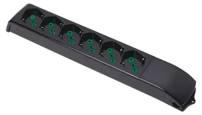 Produktbild von FANTON 410231 Steckdosenleiste ohne Kabel 6P40 Schwarz