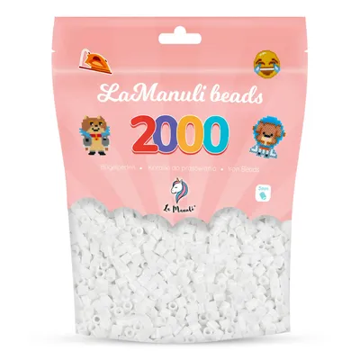 Zdjęcie produktu dla Koraliki do Prasowania – Białe, 2000 Szt. Midi 5mm, Kompatybilne, La Manuli