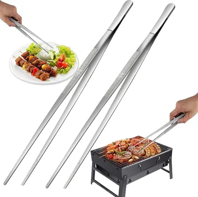 Produktbild von Kochpinzette, 30cm Küchenpinzette Edelstahl,  für Kochen und Braten