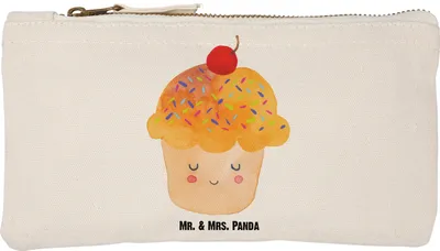 Produktbild von Mr. & Mrs. Panda Kosmetiktasche Cupcake Größe S Klein - Weiß - Geschenk, Muffin, Mäppchen, Küche Spruch, Wunder, Motivation Sprüche, Schlamper, Waschbeutel, Lustige, Deko