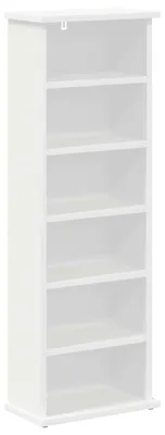 Immagine prodotto di vidaXL Scaffale CD bianco, 60 x 17 x 92 cm, realizzato in materiale composito di legno