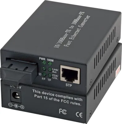 Produktbild von EFB Medienkonverter 10/100/1000T Gigabit Ethernet RJ45 auf Singlemode SC 1000lX 10KM inklusive Netzteil