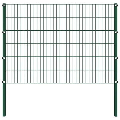 Immagine prodotto di vidaXL Elemento di recinzione con paletti in ferro 1730 x 120 cm Verde