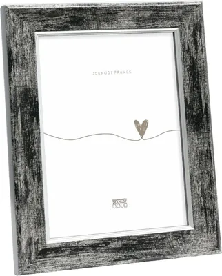 Produktbild von Deknudt S45YE2 Holzrahmen schwarz silber 20x28 cm
