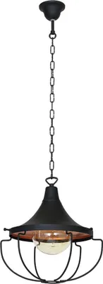 Zdjęcie produktu dla Lampa wisząca Danton czarno-miedziana 1xE27x60W metal wym:95x31x31cm IP20 Aldex