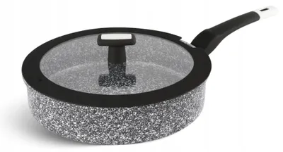 Zdjęcie produktu dla PATELNIA GRANITOWA 26cm 3,2L Głęboka Z Pokrywką INDUKCJA Gaz 9149