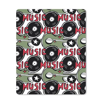 Produktbild von MuchoWow® Mauspad Mousepad Muster - Musik - Vinyl 30x40 cm - Mousepads - Maus Mat - Pad - Mausunterlage - Mausmatten