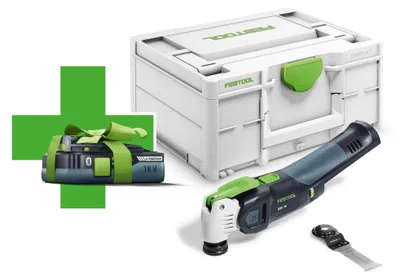 Zdjęcie produktu dla Festool OSC 18 E-Basic-4,0 Akumulatorowe narzędzie oscylacyjne 18 V Starlock Max ( 577033 ) Bezszczotkowe + 1x akumulator 4,0 Ah + Systainer - bez ładowarki