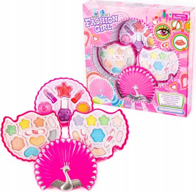 Produktbild von Schönheits-Set für Mädchen - Kinder Make-up Palette in Blumenbox - Kreatives Spielzeug