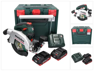 Immagine prodotto di Sega circolare a batteria Metabo KS 18 LTX 66 BL 18 V 165 mm + 2 batterie da 4,0 Ah + caricabatterie + metaBOX