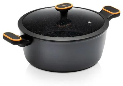 Produktbild von Vilde | Kochtopf Ø28 cm - 6 L - Topf mit Glasdeckel - Antihaft - Induktion - TERRUNA