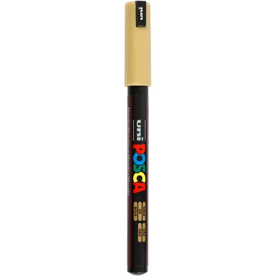 Produktbild von POSCA uni PC-1MR, 1 Stück(e), Gold, Rundspitze, Schwarz, Gold, 0,7 mm, Tinte auf Wasserbasis