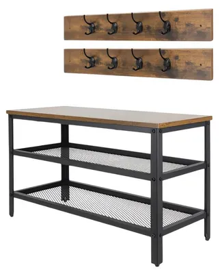 Obrázek produktu pro Ruhhy 27037 Regál na boty s lavicí a věšákem 73 cm