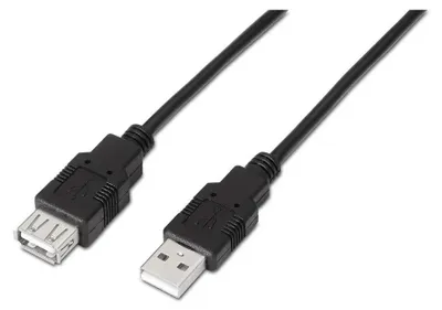 Productafbeelding van AISENS A101-0016, 1,8 meter, USB A, USB A, USB 2.0, zwart