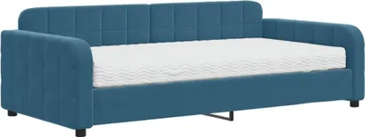 Produktbild von VidaXL 3196911, Sofabett, Blau, Schaum, Metall, Polyester, Holz, 2230 mm, 1100 mm