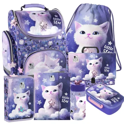 Produktbild von Mädchen-Schulset – 9-teilig – Katze - Derform