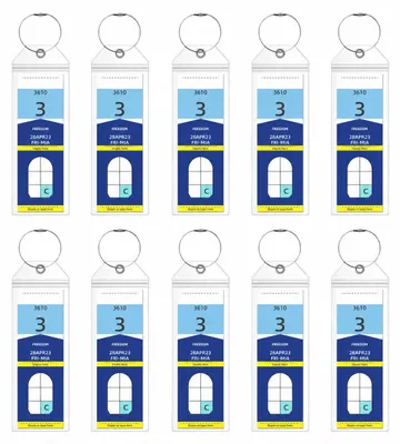 Produktbild von INF 10er Pack Kreuzfahrt Gepäckanhänger - Wasserdichte PVC Kofferanhänger S