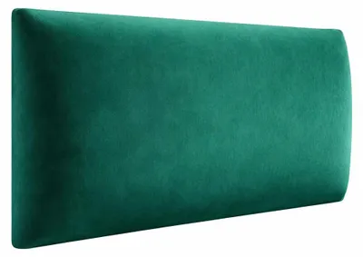 Image de Panneau rembourré - Coussin mural 60 x 30 cm - Rembourrage mural - Tête de lit - Panneau mural 3D vert foncé, vert