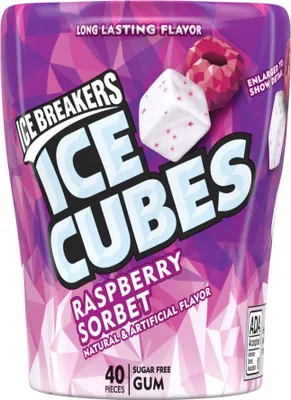 Produktbild von Ice Breakers Gum Ice Cubes Raspberry Sorbet (6 x 92g)