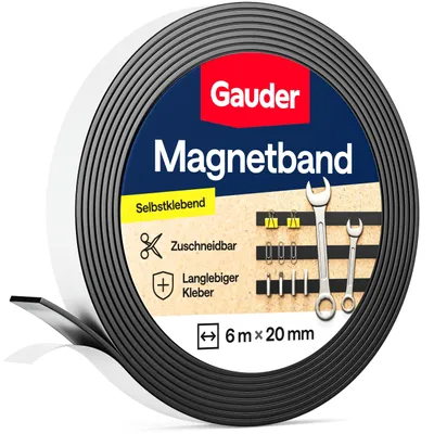 Immagine prodotto di Nastro magnetico autoadesivo, striscia magnetica tagliabile (6 m x 20 mm)