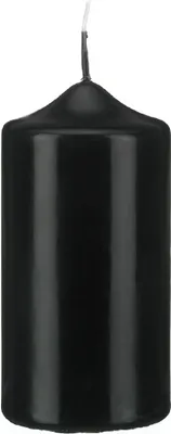 Produktbild von Spitzkopf Stumpen Kerzen Schwarz 30 x Ø 6 cm, 6 Stück