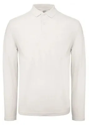 Obrázek produktu pro B&C - Pánské polo tričko „ID.001“ s dlouhým rukávem FK3064 (S) (bílé)