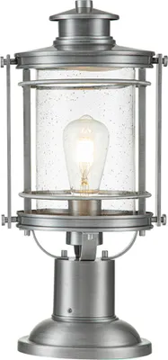 Produktbild von Elstead Booker Außen-Stehleuchte E27 Industrielles Aluminium Klar IP44