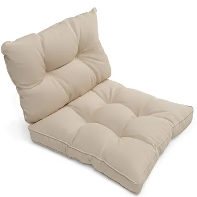 Produktbild von Beautissu Outdoor Loungekissen Flair Sitz + Rücken 60x40cm, 60x60cm, Natur