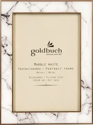 Produktbild von Goldbuch Metall Portraitrahmen Marble 13x18 cm weiß