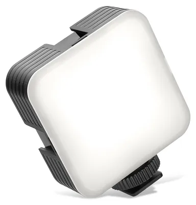 Produktbild von Pocket LED Videoleuchte – RGB Mini Kamera-Aufstecklicht (Blitzschuh-Kameralicht), 61 LEDs, CRI 95, 2500K–8500K, USB-C aufladbar von CELLONIC