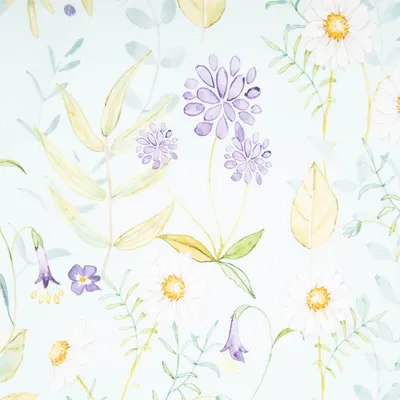 Produktbild von Dekostoff Meterware Baumwollstoff Popeline Daisy Wildflower 1,40m
