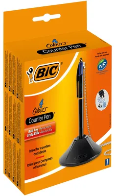 Produktbild von BIC Kugelschreiberständer 918515 100,5x32mm +4Counter Pen 0,4mm sw