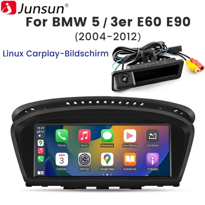 Obrázek produktu pro 8.8palcové autorádio BMW Android Auto & CarPlay Linux pro řadu 3 E90/E91/E92 a řadu 5 E60/E61/E63/E64 (2004-2008) - CCC iDrive s kamerou