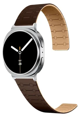 Immagine prodotto di Cinturino magnetico in silicone bicolore per Samsung Galaxy Watch 8 / 8 Classic, marrone