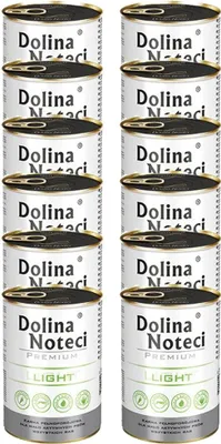 Immagine prodotto di Dolina Noteci Premium Light - Cibo umido senza glutine per cani in sovrappeso 400g (confezione da 12)