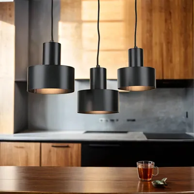 Produktbild von Hängeleuchte Schwarz E27 Metall Retro Pendelleuchte Esstisch