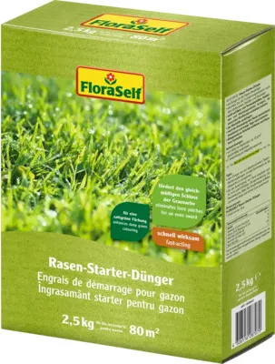 Produktbild von Rasen-Starterdünger FloraSelf 2,5 kg / 80 m²