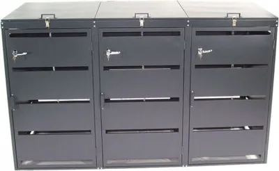 Produktbild von Mülltonnenbox Mülltonnenverkleidung 3er 240L Müllbox Mülltonne 57061 Abfalltonne