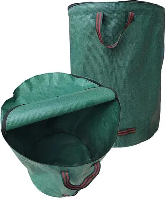 Immagine prodotto di Sacco per rifiuti verde da 120 litri, impermeabile, pieghevole, trasportabile, per rifiuti da giardino