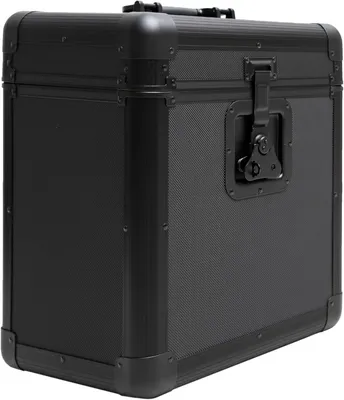 Produktbild von Vinylkoffer Aluminium, für 50 LPs, schwarz, für sicheren Transport