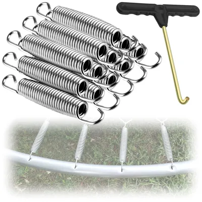 Image de Lot de 12 ressorts de trampoline de remplacement avec outil