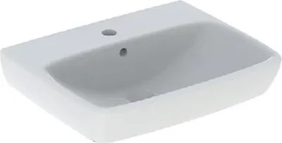 Zdjęcie produktu dla Geberit Selnova Square - Umywalka 550x440 mm, z przelewem, 1 otwór na baterię, biała 500.290.01.7