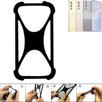 Produktbild von K-S-Trade Handy-Hülle Schutz-Hülle kompatibel mit Meizu 20 Silikon Bumper TPU Softcase Smartphone Stoßschutz, schwarz