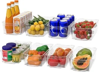 Obrázek produktu pro Průhledné úložné boxy bez BPA, sada 8 kusů do kuchyně