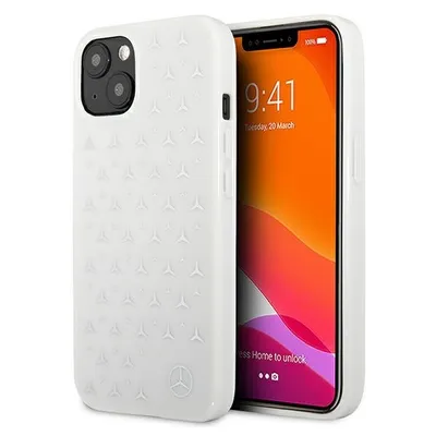 Immagine prodotto di Mercedes Mehcp13Mespwh Custodia rigida per Iphone 13 / 14/ 15 6.1 Biały/Bianco con motivo a stelle d'argento