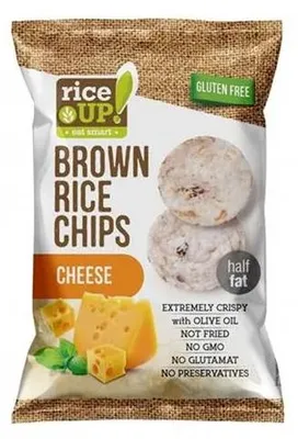 Ryžové chipsy, 60 g, RICE UP, so syrom